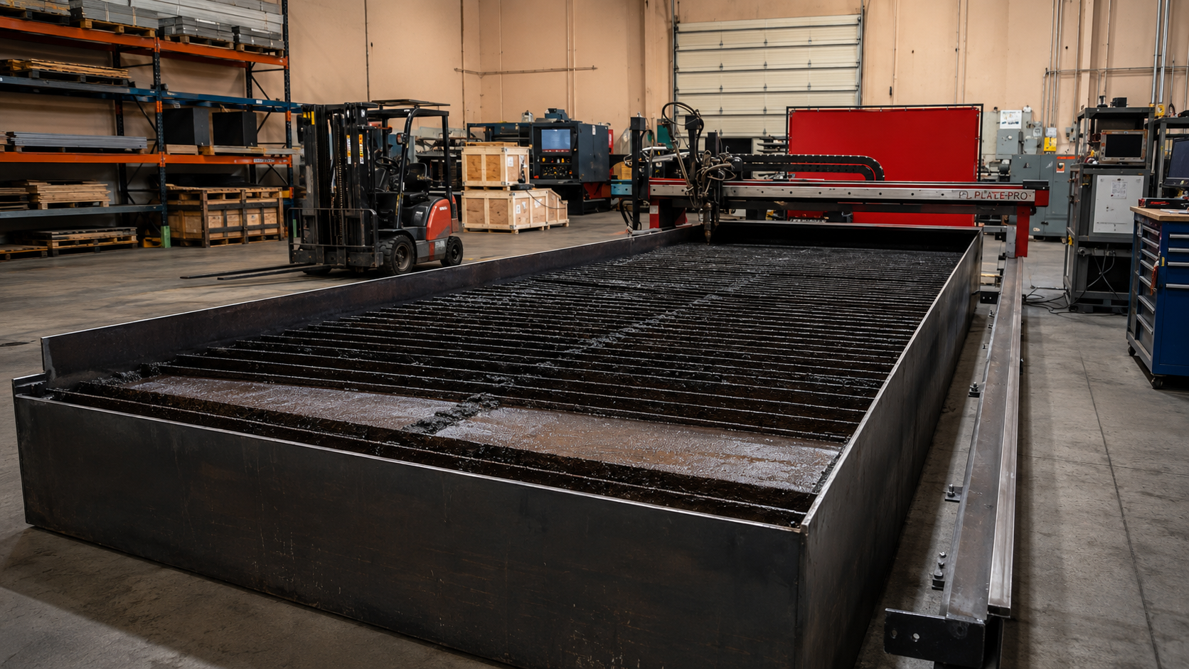 CNC plate cutting production area